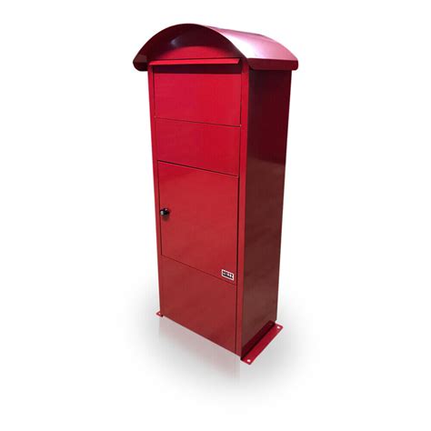 Metz Large Red Lockable Letter Box Post Mail Box Letterbox Drop Tall