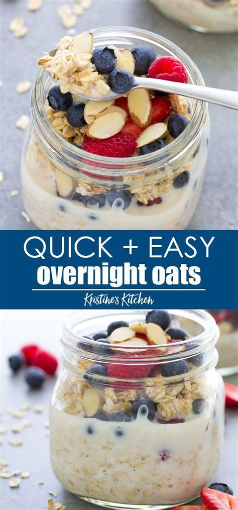 Calories per serving of easy vegan overnight oats. This is our favorite easy overnight oats recipe, made with ...