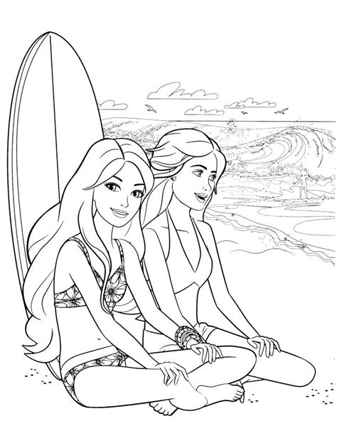 Use these printables for home parties, church or school. Barbie Beach Coloring Pages at GetColorings.com | Free ...