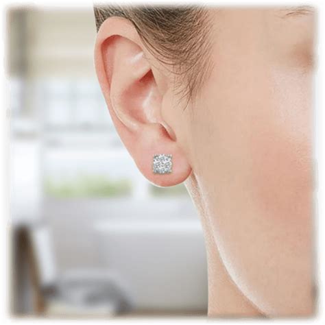 Morningsave Fifth And Fine Carat Natural Diamond Stud Earrings