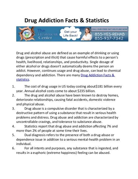 Drug Addiction Facts And Statistics