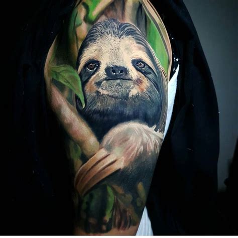 Sloth Tattoo By Jasonbakertattoo At Shipshapetattoo In Orewa New