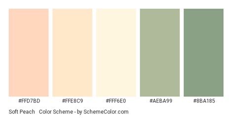 Soft Peach And Green Color Scheme Cream