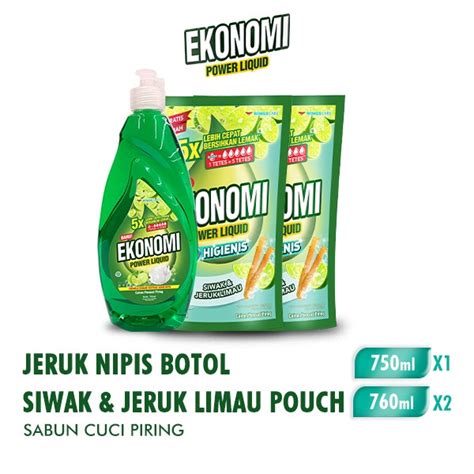 Jual Ekonomi Sabun Cuci Piring Jeruk Nipis 750 Ml X 1 Siwak 760 Ml