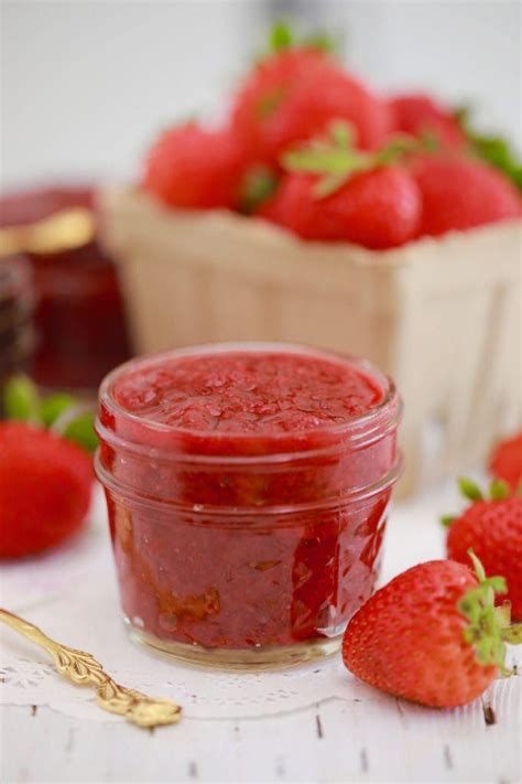3 Ingredient Microwave Strawberry Jam Recipe Two Others W Video