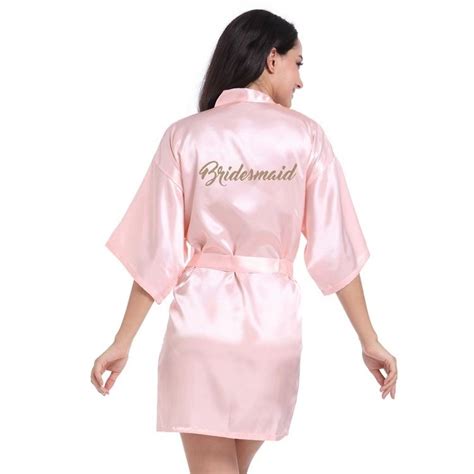 Pink Bridesmaid Robes Satin Robes Bloom Bridals