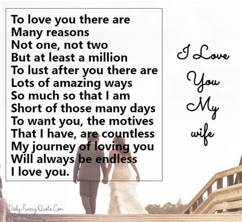 42 Cute Love Poems For Wife From The Heart Romantic I Love You Dailyfunnyquote