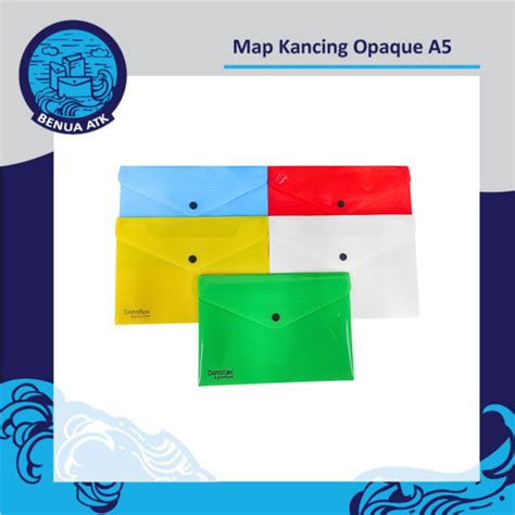 Promo Map Plastik Kancing A5 Opaque Document Bag DF 71221 Hijau