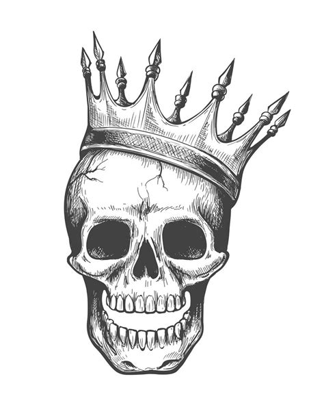 Skull King Tattoo By Vectortatu Thehungryjpeg