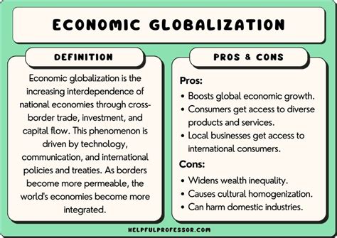 Economic Globalization Pros And Cons With Examples