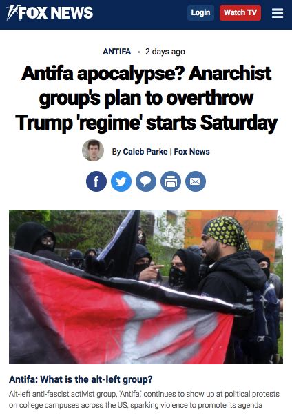 Fox News Falsely Warned People Of An Upcoming Antifa Apocalypse