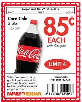 22nd, 2005, 09:41 pm inspirational quote. Family Dollar: Coke 2 Liters 85 cents (Price Match at Walmart) Ends Sunday | AL.com