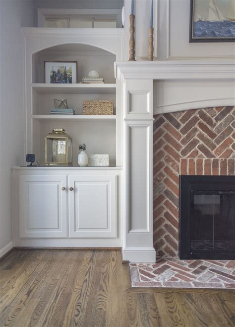 Red brick fireplace ideas a red brick fireplace is a classic home feature that's been around for centuries. brick herringbone fireplace design with built ins and ...