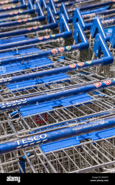 Tesco Shopping Trolley Trolleys Hi Res Stock Photography And Images Alamy