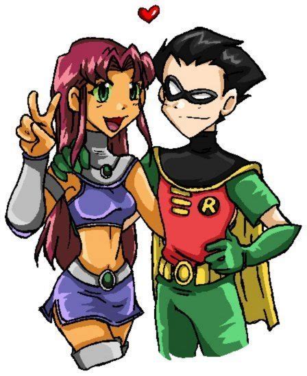 robin and starfire teen titans couples fan art 11201429 fanpop