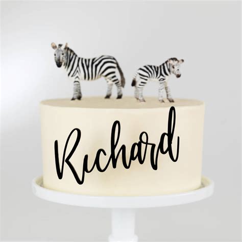 Personalised Acrylic Classic Cake Charm By Twenty Seven
