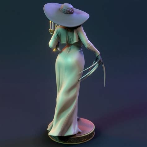 Lady Dimitrescu 3d Printed Pinup Statue De Resident Evil Viii Etsy