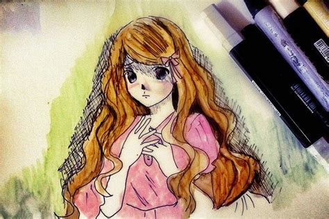 Markers Marker Drawing Female Sketch Anime