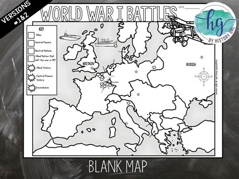 World War I Battles Map Activity By History Gal