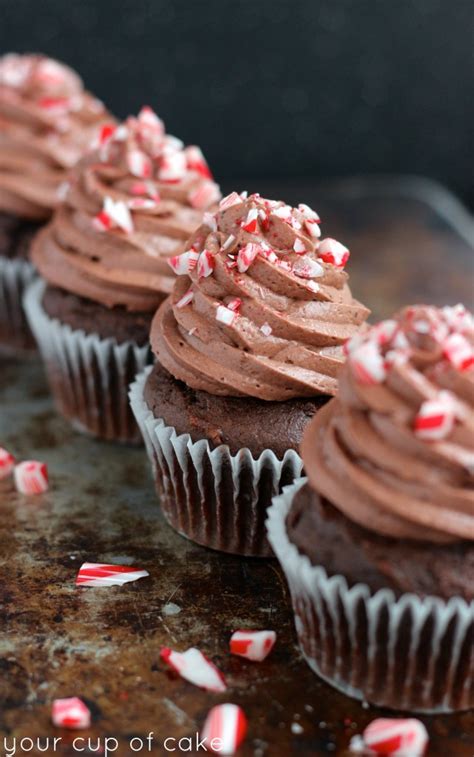 Cut out a portion of the cake from the center up to about 3/4th of the. Chocolate Mousse Cupcakes with Candy Cane Crunch - Your ...