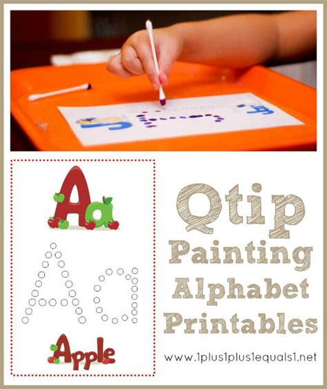 Q Tip Painting Alphabet Printables Alphabet Preschool Kindergarten