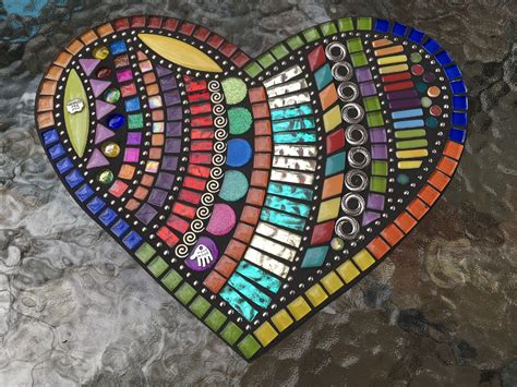 Custom Mosaic Heart Created By Tina Wise Crackin Mosaics Mosaic