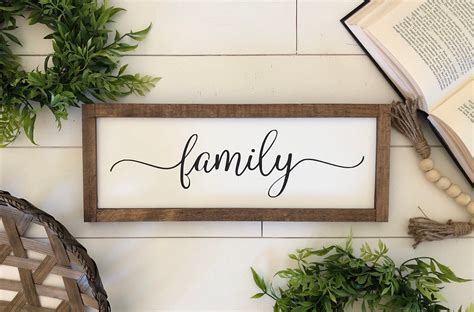 Family wooden sign / gallery wall sign / housewarming gift / modern ...
