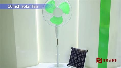 16 Inch Bldc Motor Solar Powered Solar Fan 12v Dc Stand Fan Pedestal Floor Fan Youtube
