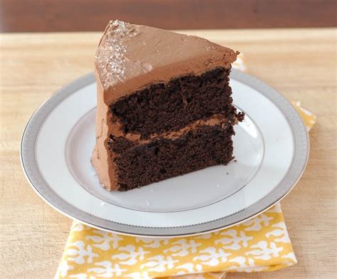 Sweet And Salty Chocolate Cake With Whipped Caramel Chocolate Frosting Good Thymes And Good Food