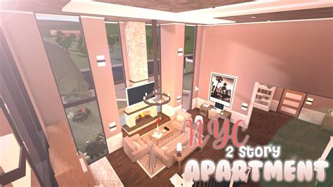 Nyc 2 Story Apartment 126k Bloxburg Speedbuild Youtube