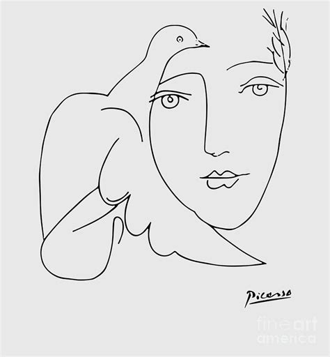 Pablo Picasso Peace Dove And Face Painting By Art O Rama Shop