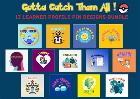 Learner Profiles13 Pin Designs Bundle Learner Profile Learners