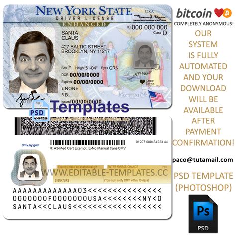 Fully Editable Ny New York Driving Licence Psd Template