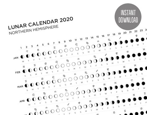 2021 Lunar Calendar Printable Moon Calendar 2021 1036122 Images