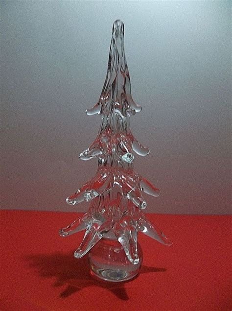 Vintage Murano Art Glass Christmas Tree Crystal Clear 105 Glass Art