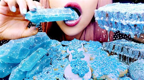 Asmr Crystal Honeycomb Ice Jewel Candy Crunchy Eating Sounds 먹방