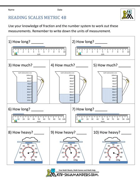 Free Grade 4 Measuring Worksheets 3 Worksheet Free Math Worksheets Hot Sex Picture