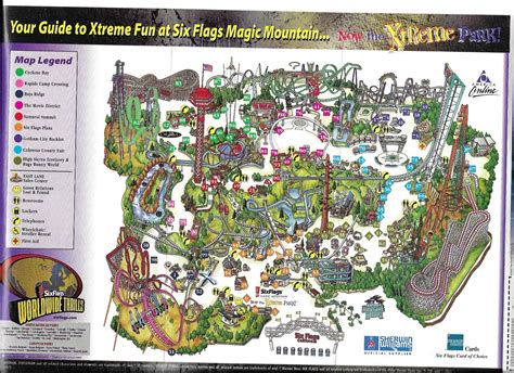 Came Across The 2002 Six Flags Magic Mountain Park Map Rrollercoasters