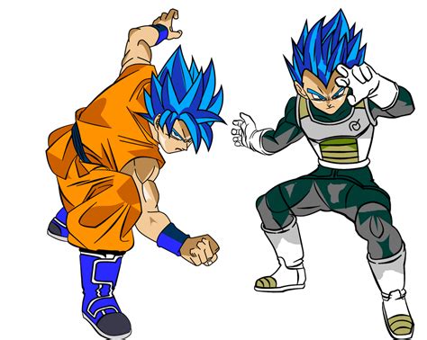 Goku Y Vegeta Ssj God Blue Manga Edition By Gokuxdxdxdz On Deviantart