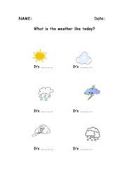 english worksheets  weather worksheets page