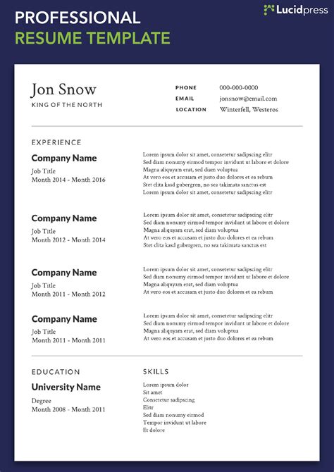 Resume Format Guide 30 Examples And Tips Page 2 Of 2