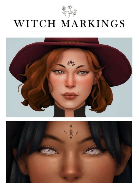 Witch Markings Ziearel On Patreon Sims Hair Sims 4 Tattoos Sims 4 Piercings