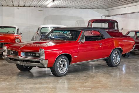 1966 Pontiac Lemanstempest Red Convertible Gto Options Added Black