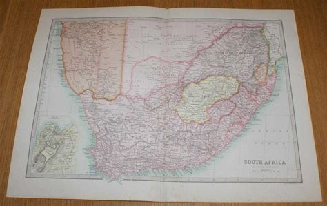 Map Of South Africa Sheet 56 Disbound From The 1890 The Library Reference Atlas Of The World