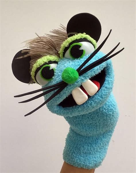 Mouse Hand Puppet Sock Puppet With Moving Mouth Fun And Image 0 Glove