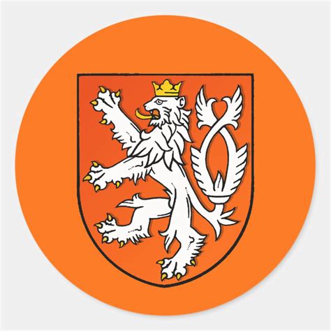 Dutch Lion Emblem Netherlands Lion Shield Classic Round Sticker Zazzle