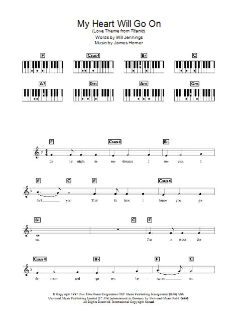 My Heart Will Go On Chords Flute Sheet And Chords Collection