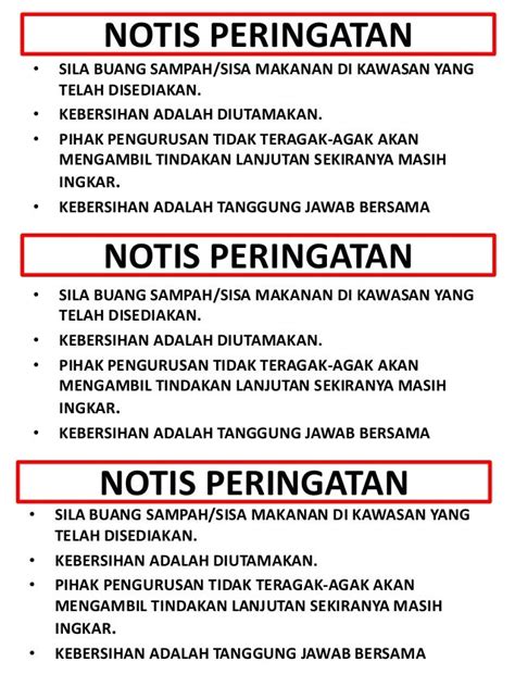 Notis Peringatan