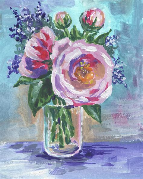 Still Life With Flowers Bouquet Floral Impressionism Painting By Irina Sztukowski