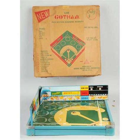32 Vintage Gotham Push Button Magnetic Baseball Game